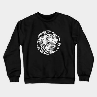 Sleeping kittens in celtic style, white Crewneck Sweatshirt